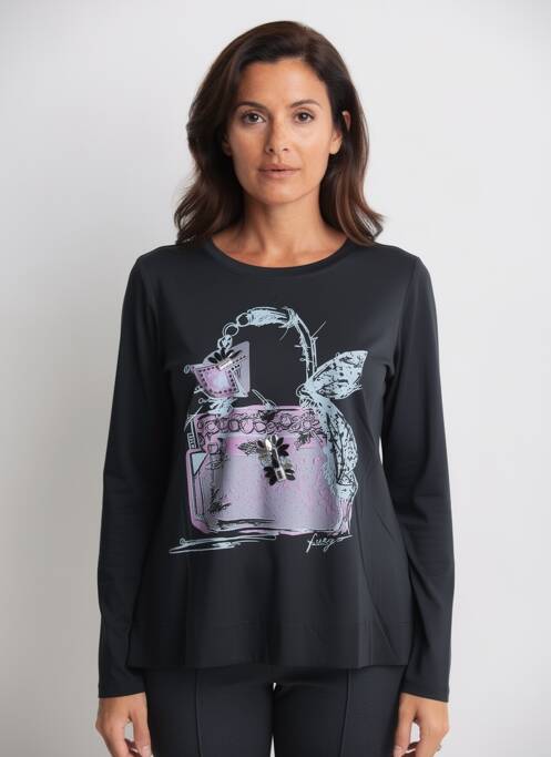 Tricou mâneci lungi mâneci lungi negru FUEGO WOMAN femme