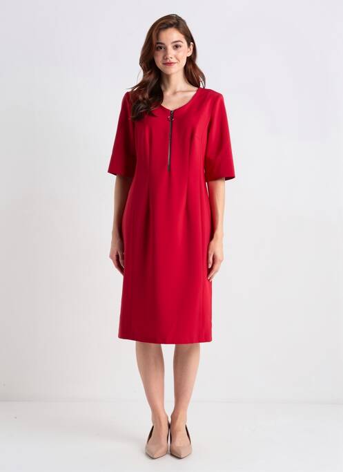 Rochie midi mâneci scurte mâneci scurte roșu JUMFIL femme