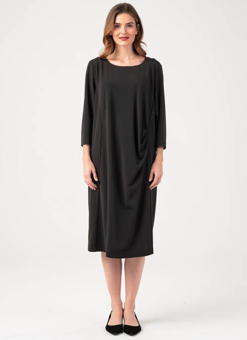 Rochie midi mâneci 3/4 mâneci 3/4 negru JUMFIL femme