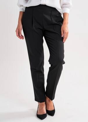 Pantalon slim talie elastică mărime normală negru JUMFIL femeie