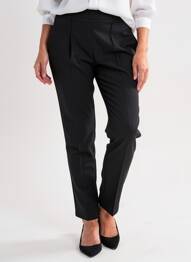 Pantalon slim talie elastică mărime normală negru JUMFIL femeie