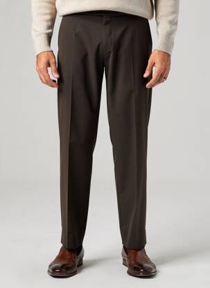 Pantalon drept închidere cu fermoar sub clapetă cu cârlig mărime normală maro PROSTYLE bărbat