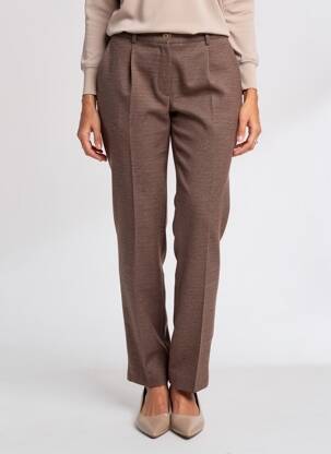 Pantalon slim talie elastică talie înaltă maro JUMFIL femme