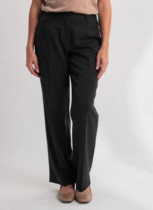 Pantalon drept talie cu cleme talie înaltă negru JUMFIL femeie