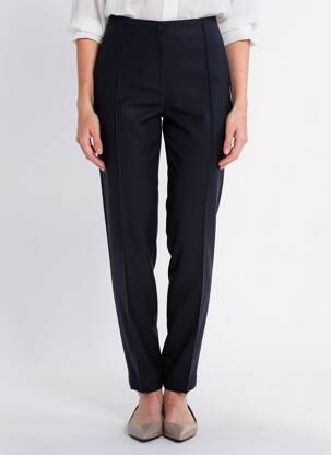 Pantalon slim talie elastică mărime normală albastru JUMFIL femeie