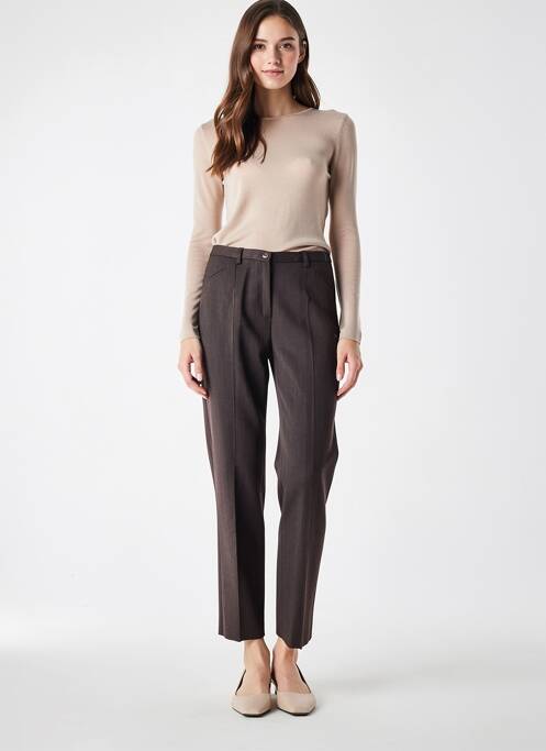 Pantalon slim elasticitate mărime normală maro JUMFIL femme