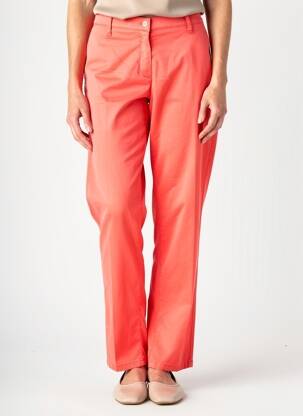 Pantalon chino țesătură poplin mărime normală roșu BRUNO SAINT HILAIRE femeie