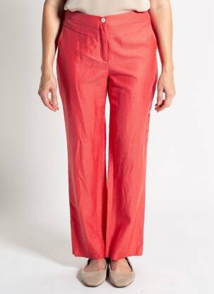 Pantalon drept țesătură crep mărime normală roșu JUMFIL femeie