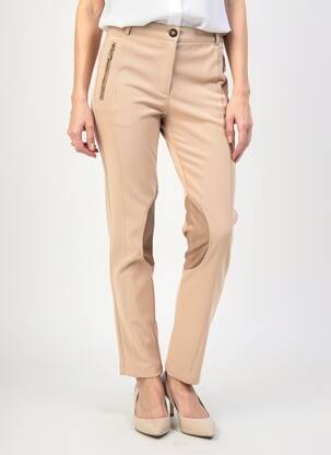 Pantalon slim elasticitate mărime normală bej JUMFIL femeie