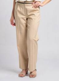 Pantalon drept țesătură crep mărime normală bej JUMFIL femme
