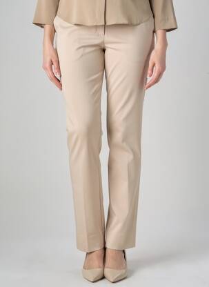 Pantalon slim talie elastică mărime normală bej JUMFIL femeie