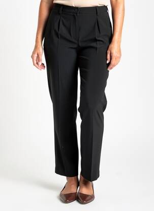 Pantalon drept țesătură poplin mărime normală negru JUMFIL femeie