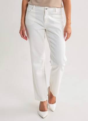 Pantalon drept elasticitate mărime normală alb DIANE LAURY femeie
