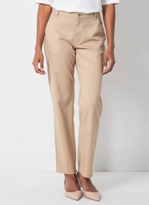 Pantalon drept elasticitate mărime normală maro SAINT HILAIRE femeie