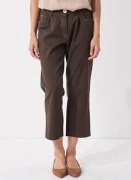 Pantalon 7/8 elasticitate mărime normală maro JUMFIL femme