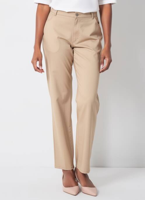 Pantalon drept elasticitate mărime normală maro SAINT HILAIRE femme