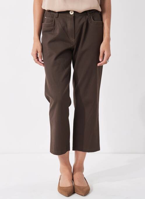 Pantalon 7/8 elasticitate mărime normală maro JUMFIL femme