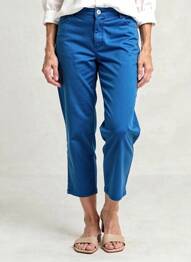 Pantalon trei sferturi elasticitate mărime normală albastru JUMFIL femme