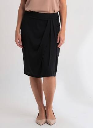 Fustă midi elasticitate negru JUMFIL femeie