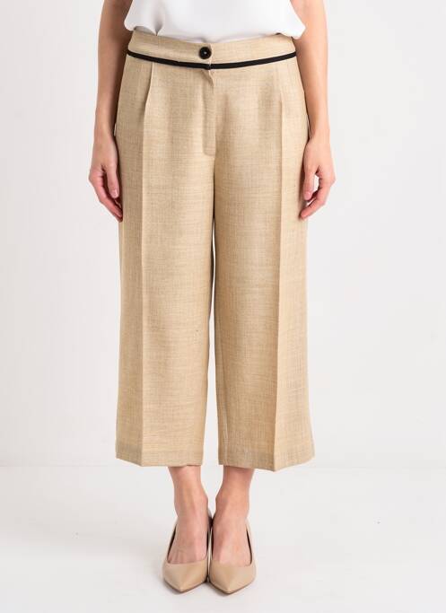 Pantalon trei sferturi croială dreaptă mărime normală bej JUMFIL femme