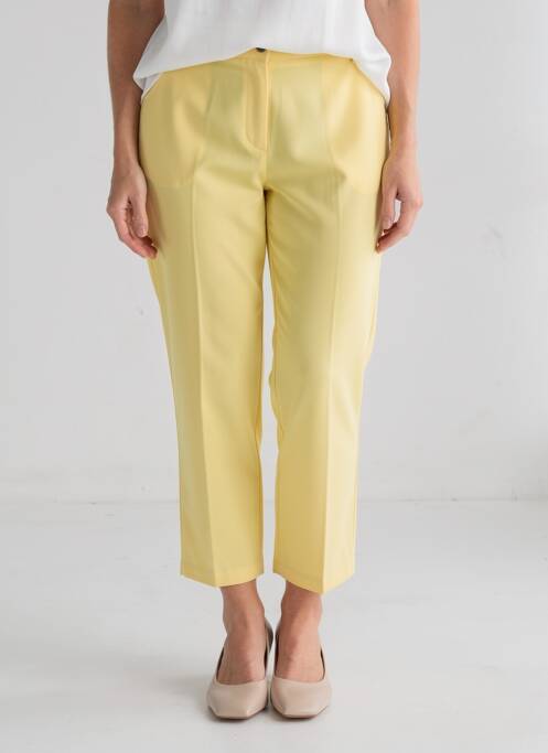 Pantalon 7/8 țesătură poplin mărime normală galben JUMFIL femme