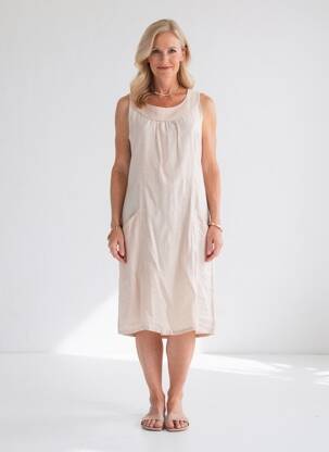 Rochie midi fără mâneci fără mâneci roz QUATTRO femeie