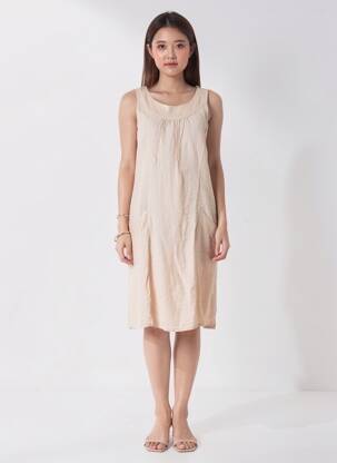 Rochie midi fără mâneci fără mâneci roz închis QUATTRO femeie