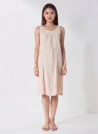 Rochie midi fără mâneci fără mâneci roz închis QUATTRO femme