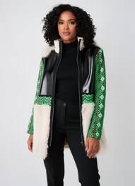 Palton lung cu glugă cu glugă negru TRICOT CHIC femme