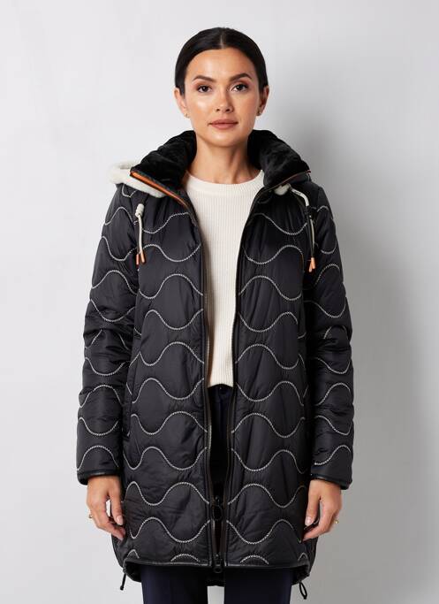 Parka mâneci lungi fără glugă negru REVER MILE femme