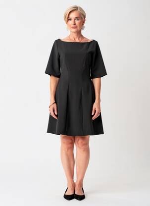 Rochie scurtă mâneci 3/4 mâneci 3/4 negru QUATTRO femeie