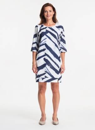 Rochie scurtă mâneci scurte mâneci scurte albastru QUATTRO femeie