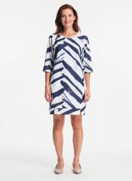 Rochie scurtă mâneci scurte mâneci scurte albastru QUATTRO femme