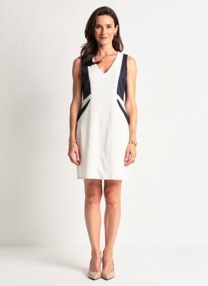 Rochie scurtă fără mâneci fără mâneci alb QUATTRO femeie