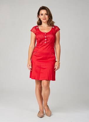Rochie scurtă fără mâneci fără mâneci roșu QUATTRO femeie