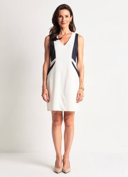 Rochie scurtă fără mâneci fără mâneci alb QUATTRO femme