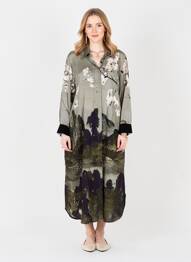 Rochie lungă mâneci lungi mâneci lungi verde NÜ femme