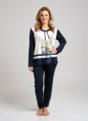 Tricou mâneci lungi mâneci lungi albastru BARBARA LEBEK femeie