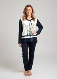 Tricou mâneci lungi mâneci lungi albastru BARBARA LEBEK femme