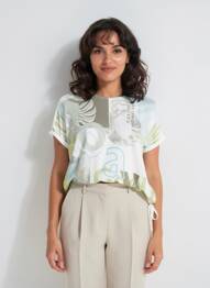 Tricou imprimeu fantezie mâneci scurte bej BETTY BARCLAY femme