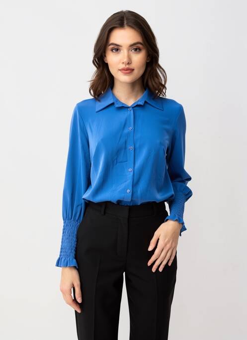 Cămașă croială fluidă mâneci lungi albastru QUATTRO femme