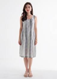 Rochie midi fără mâneci fără mâneci negru QUATTRO femme