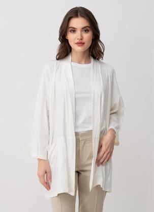Jachete kimono guler în v bej QUATTRO femeie