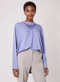 Tricou mâneci lungi mâneci lungi violet QUATTRO femme