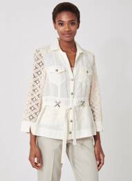 Jachete casual buzunare alb QUATTRO femme