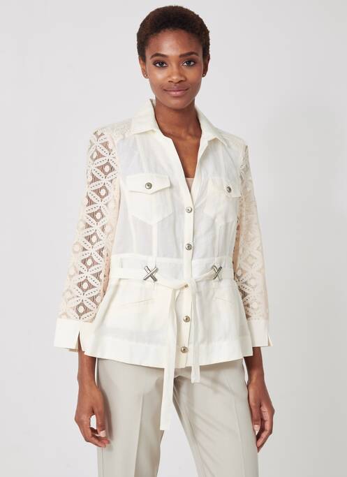 Jachete casual buzunare alb QUATTRO femme