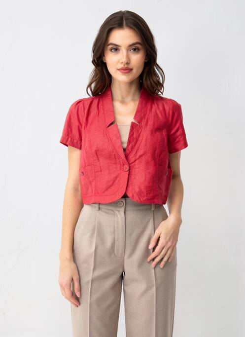 Jachete casual guler tip costum roșu QUATTRO femme