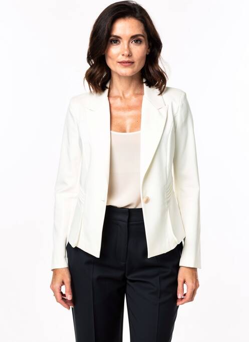 Sacou buzunare alb QUATTRO femme
