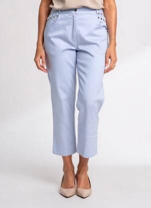 Pantalon 7/8 elasticitate mărime normală albastru QUATTRO femeie