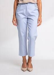 Pantalon 7/8 elasticitate mărime normală albastru QUATTRO femme